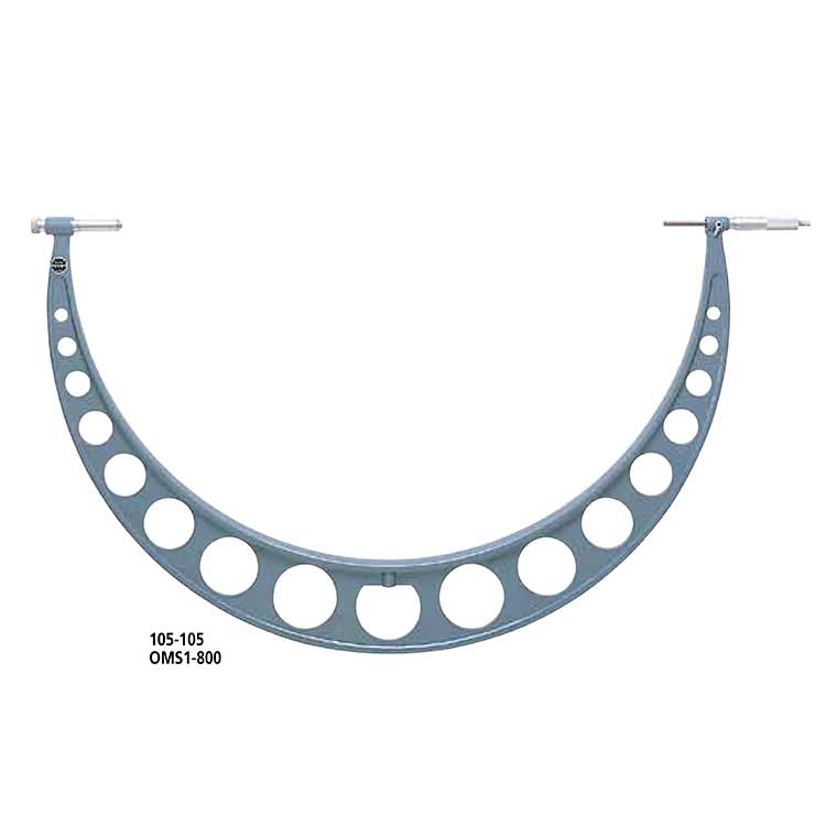 日本三豐（mitutoyo）滑動測砧式外徑千分尺105 系列 帶有測砧接長套管OMS